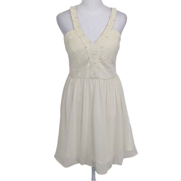 Minuet Ivory Homecoming Dress NWT Size Small Cream Formal Mini Dress - Picture 1 of 9